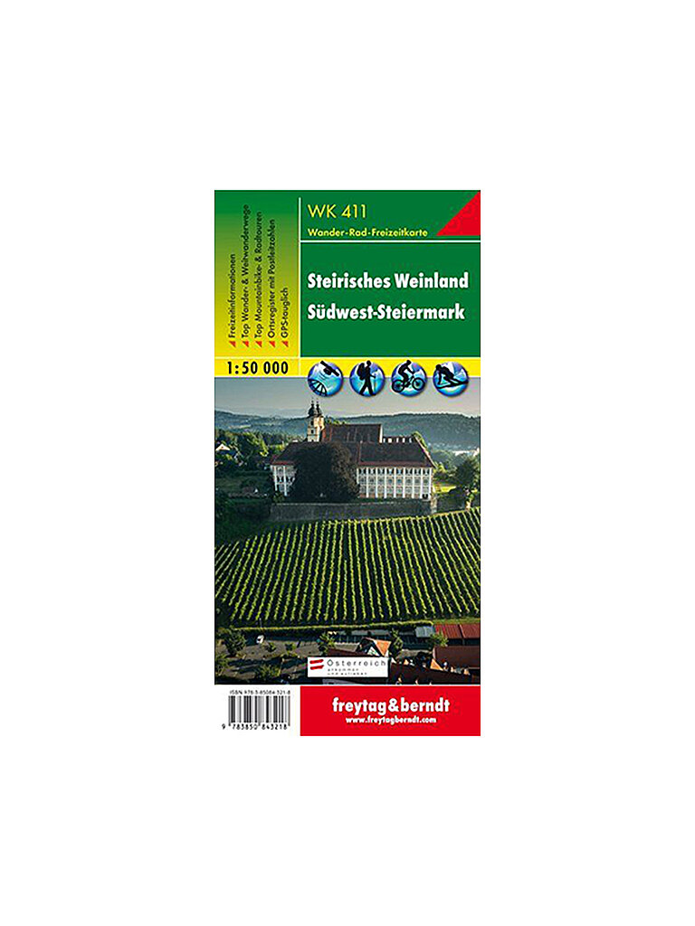 FREYTAG & BERNDT Wanderkarte WK 411 Steirisches Weinland - Südwest-Steiermark, 1:50.000 keine Farbe